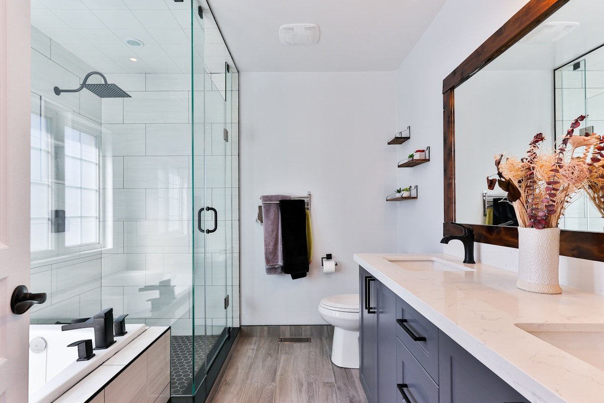 Spotless bathroom clean